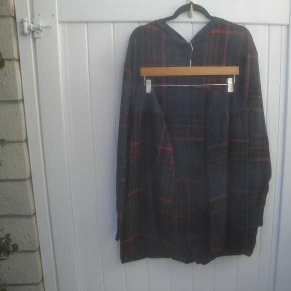 Hearth & Hand Onesie Magnolia Plaid Winter Christmas Pajamas Snap Front XXL NEW - Picture 8 of 10